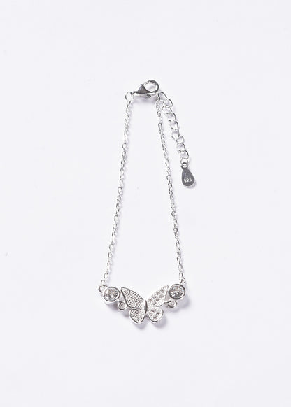 Pulsera Forcé dije central Mariposa Plata 925 & Zirconias