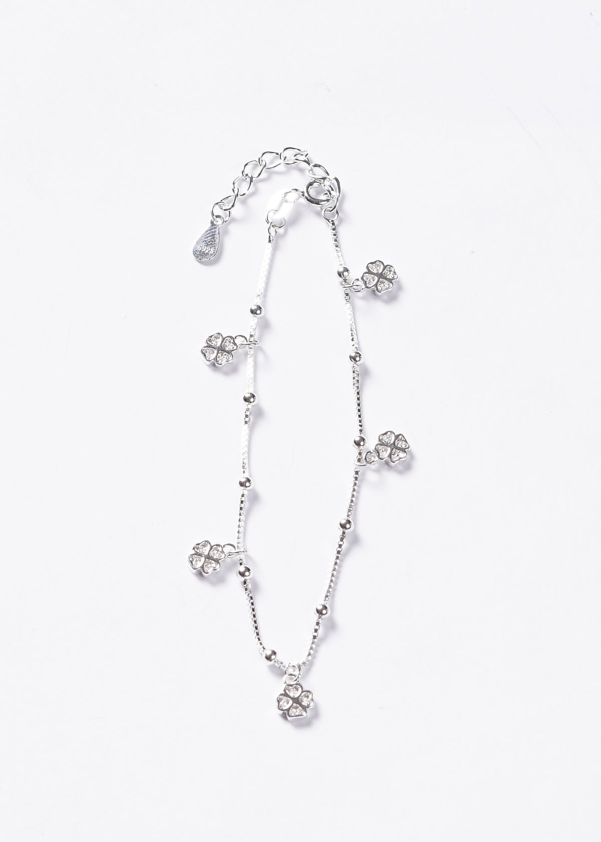 Pulsera veneciana mini tréboles Plata 925