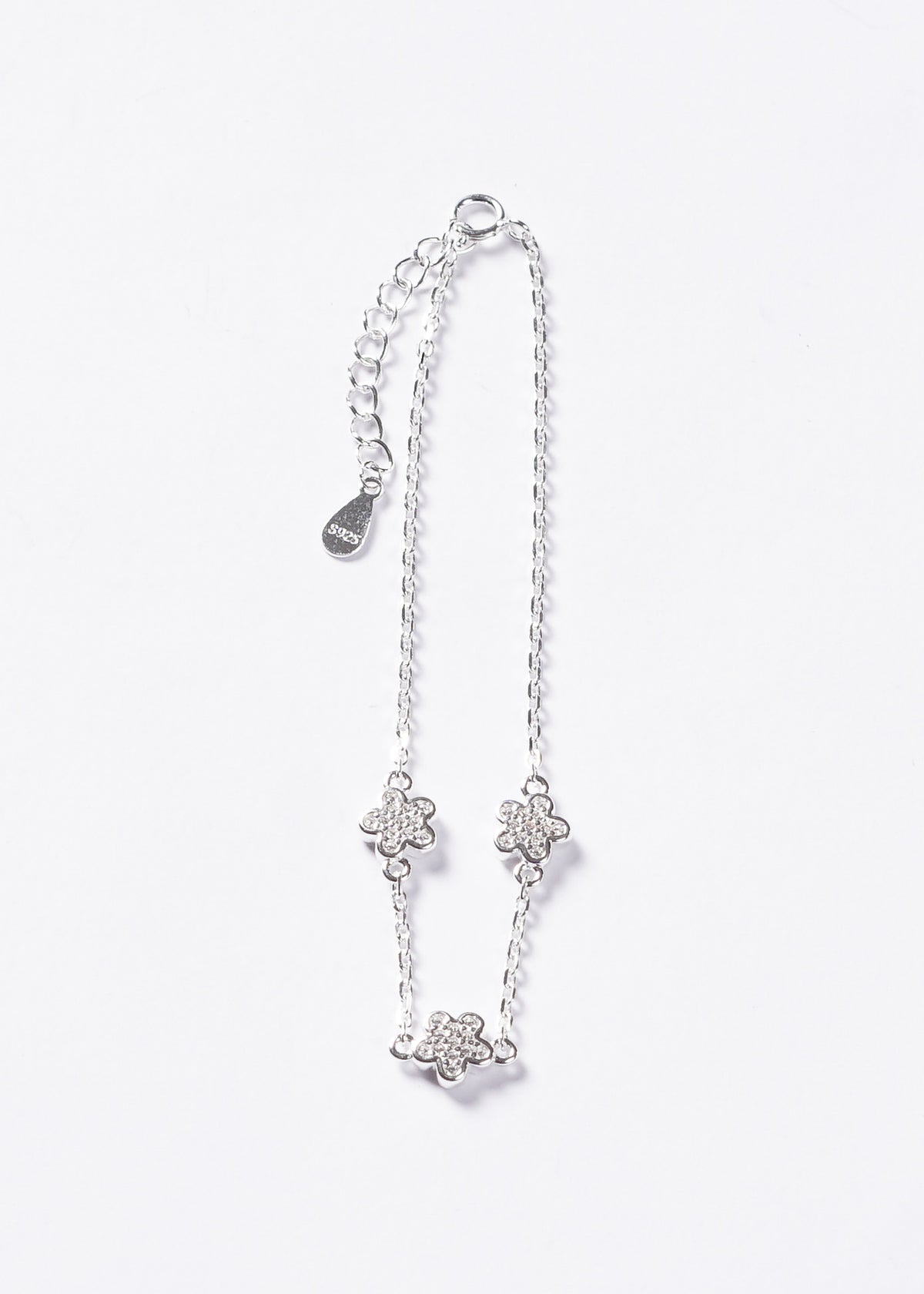 Pulsera mini flores Plata 925 & Zirconias