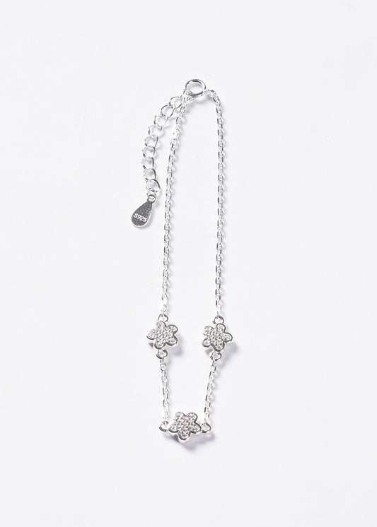 Pulsera mini flores Plata 925 & Zirconias