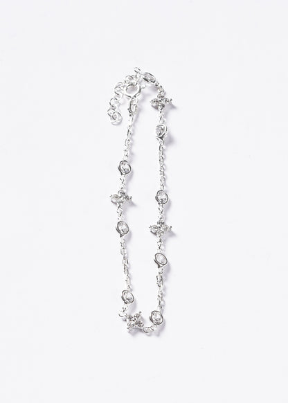 Pulsera flores y puntos luz Plata 925 & Zirconias