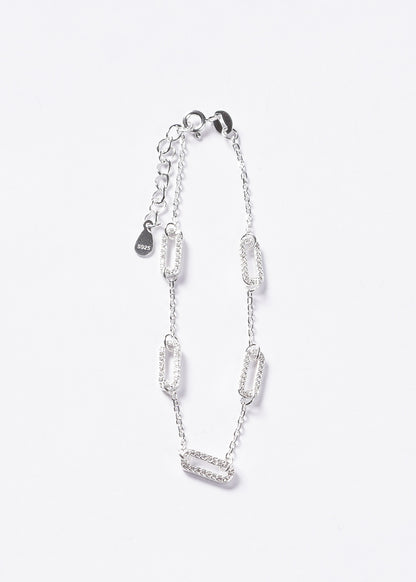 Pulsera eslabones de circones Plata 925