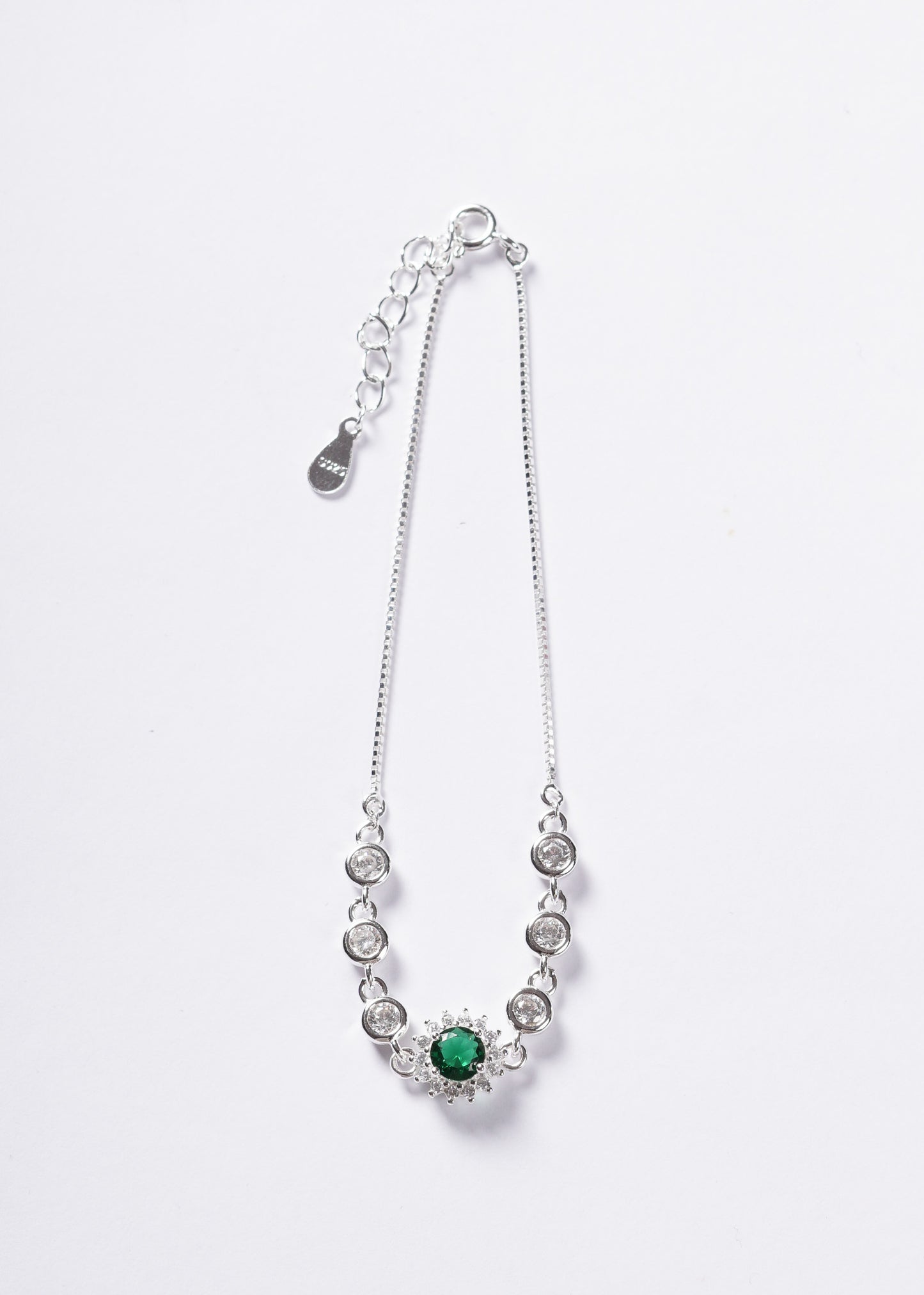 Pulsera veneciana Icon Royal Zirconia Verde Plata 925