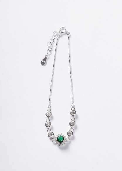 Pulsera veneciana Icon Royal Zirconia Verde Plata 925