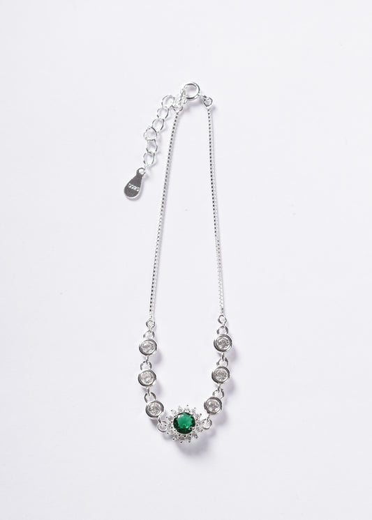 Pulsera veneciana Icon Royal Zirconia Verde Plata 925