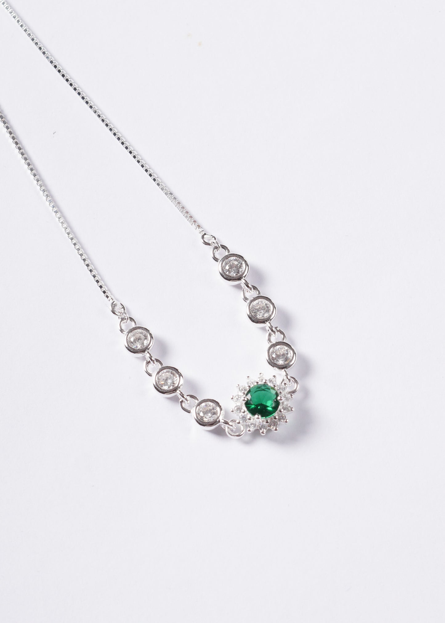 Pulsera veneciana Icon Royal Zirconia Verde Plata 925