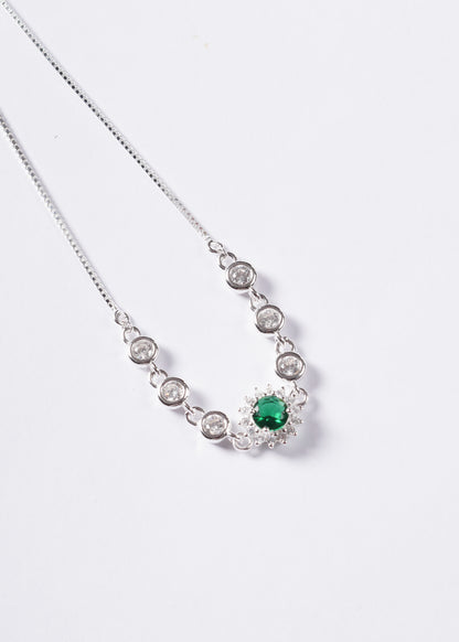 Pulsera veneciana Icon Royal Zirconia Verde Plata 925
