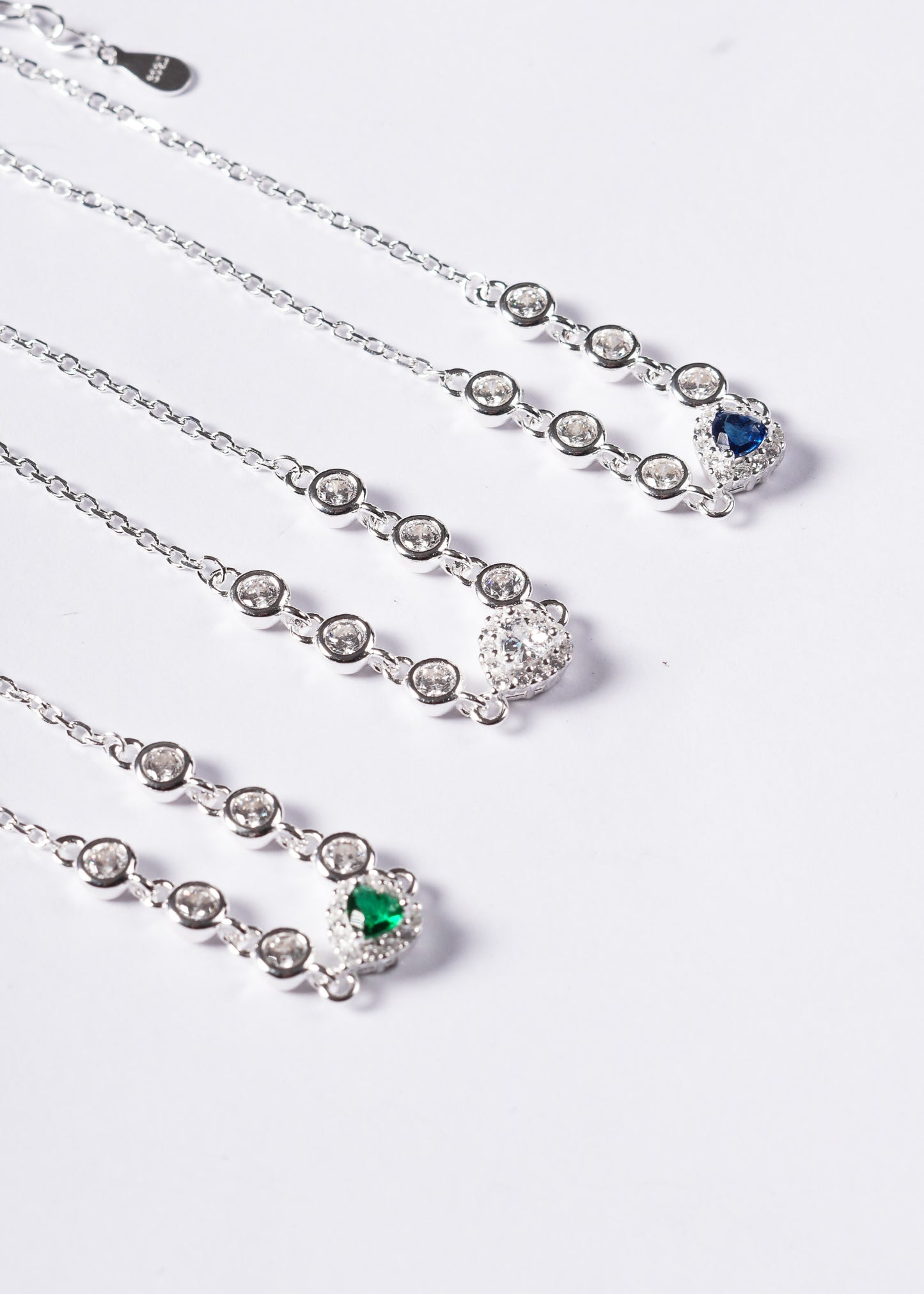 Pulsera promesa corazón mini Plata 925 & Zirconia blanca