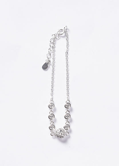 Pulsera promesa corazón mini Plata 925 & Zirconia blanca