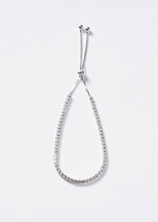 Pulsera Grand Tennis Slider zirconia blanca Plata 925