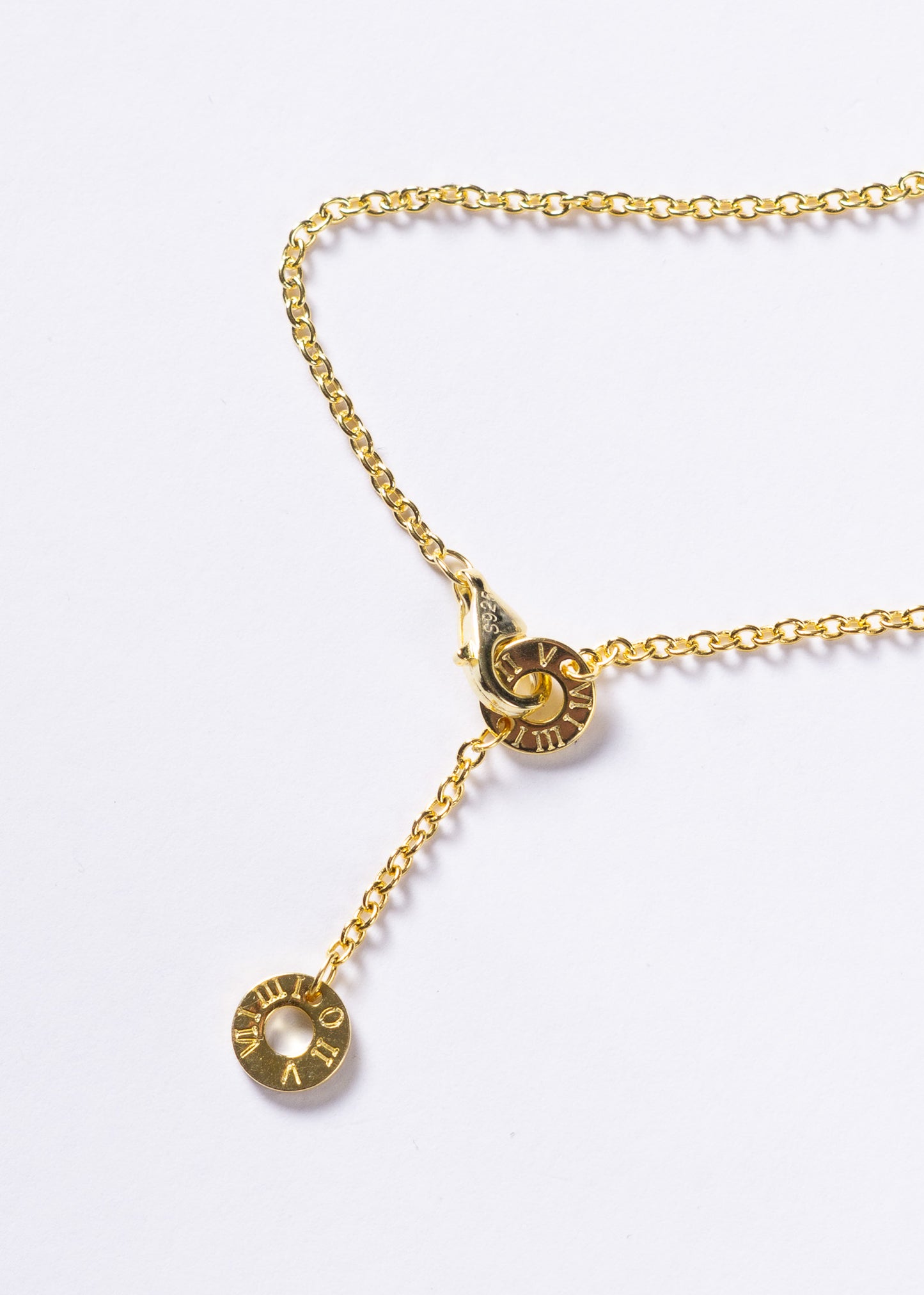 Pulsera cilindro zirconias romana Plata 925 & Baño en oro 18k