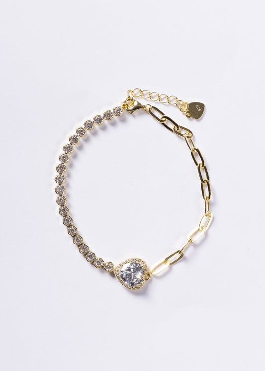 Pulsera Grand Promise zirconias Plata 925 & Baño en oro 18k