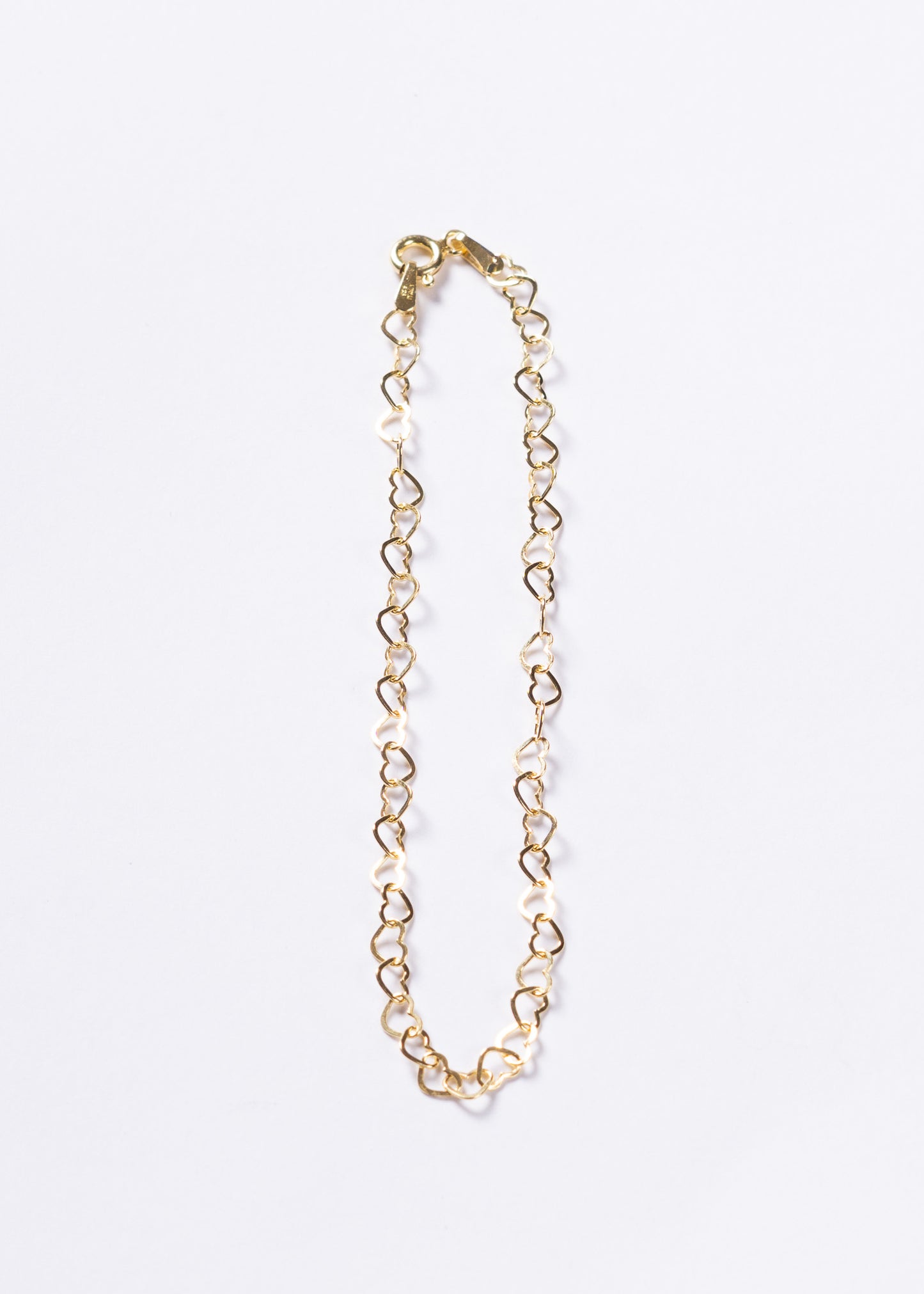 Pulsera eslabones de corazón Plata 925 & Baño en oro 18k