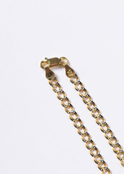 Pulsera cubana diamantada fina Plata 925 & Baño en oro 18k - Unisex
