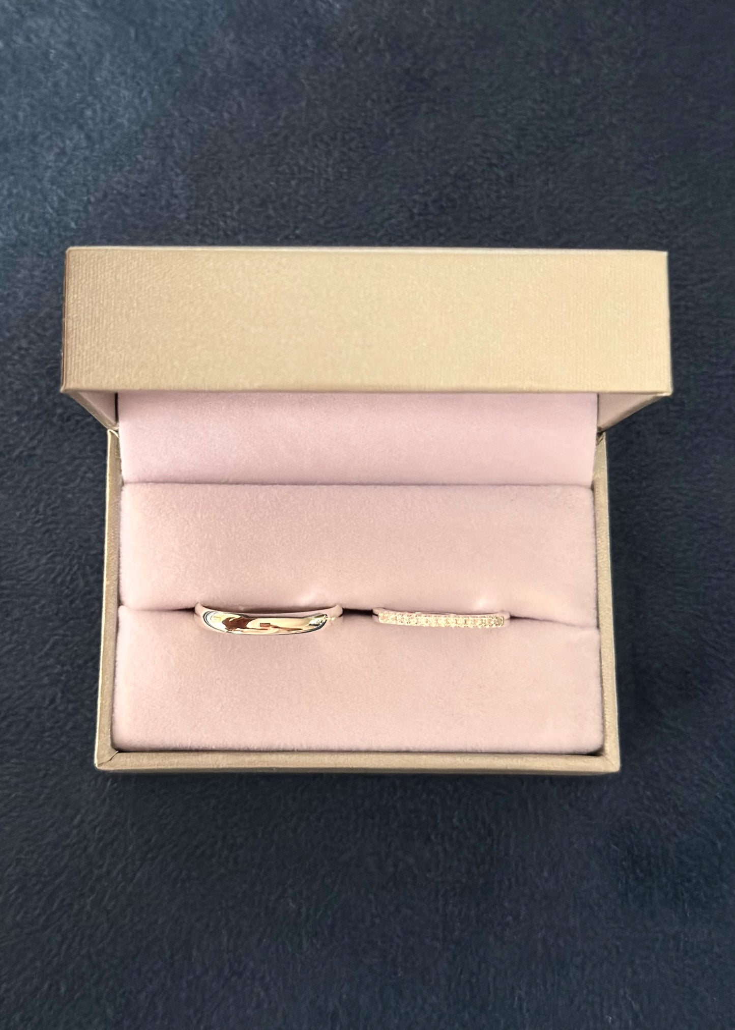 Set anillos sin fin zirconia blanca + alianza bombé 3mm plata 925 & zirconias - Parejas