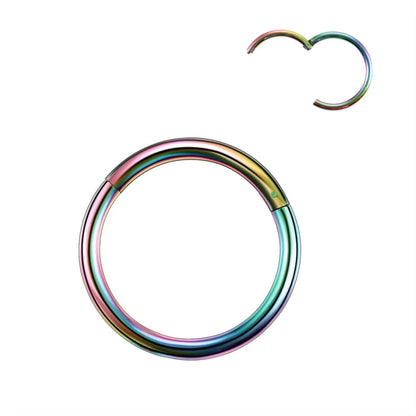 Piercing aro clicker 1.2mm titanio - Tornasolado