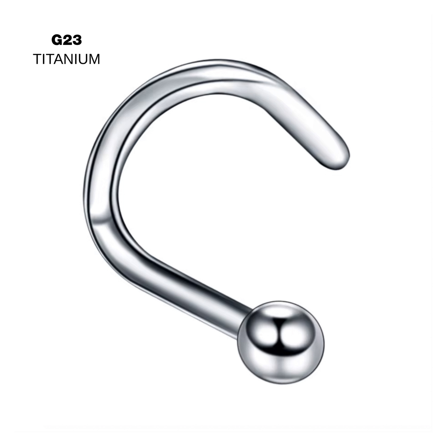Piercing nostril bolita Titanio - Plateado