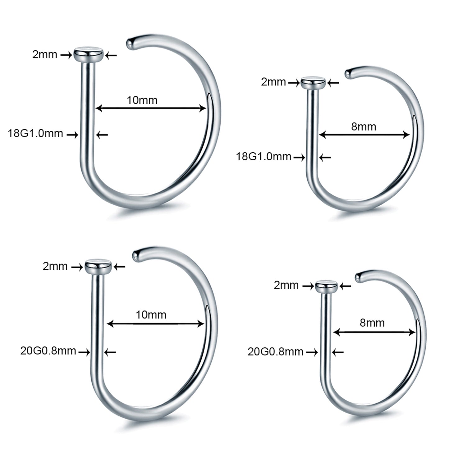 Aro G ring 8mm/9mm/10mm en Titanio