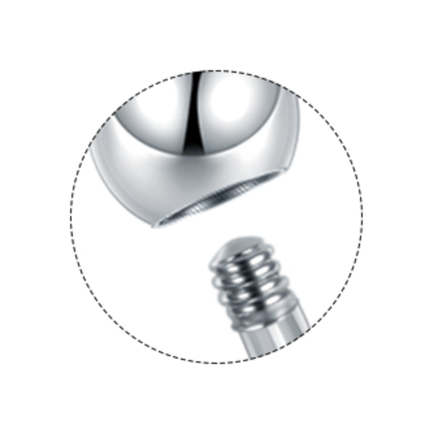 Piercing ombligo liso chico Titanio G23