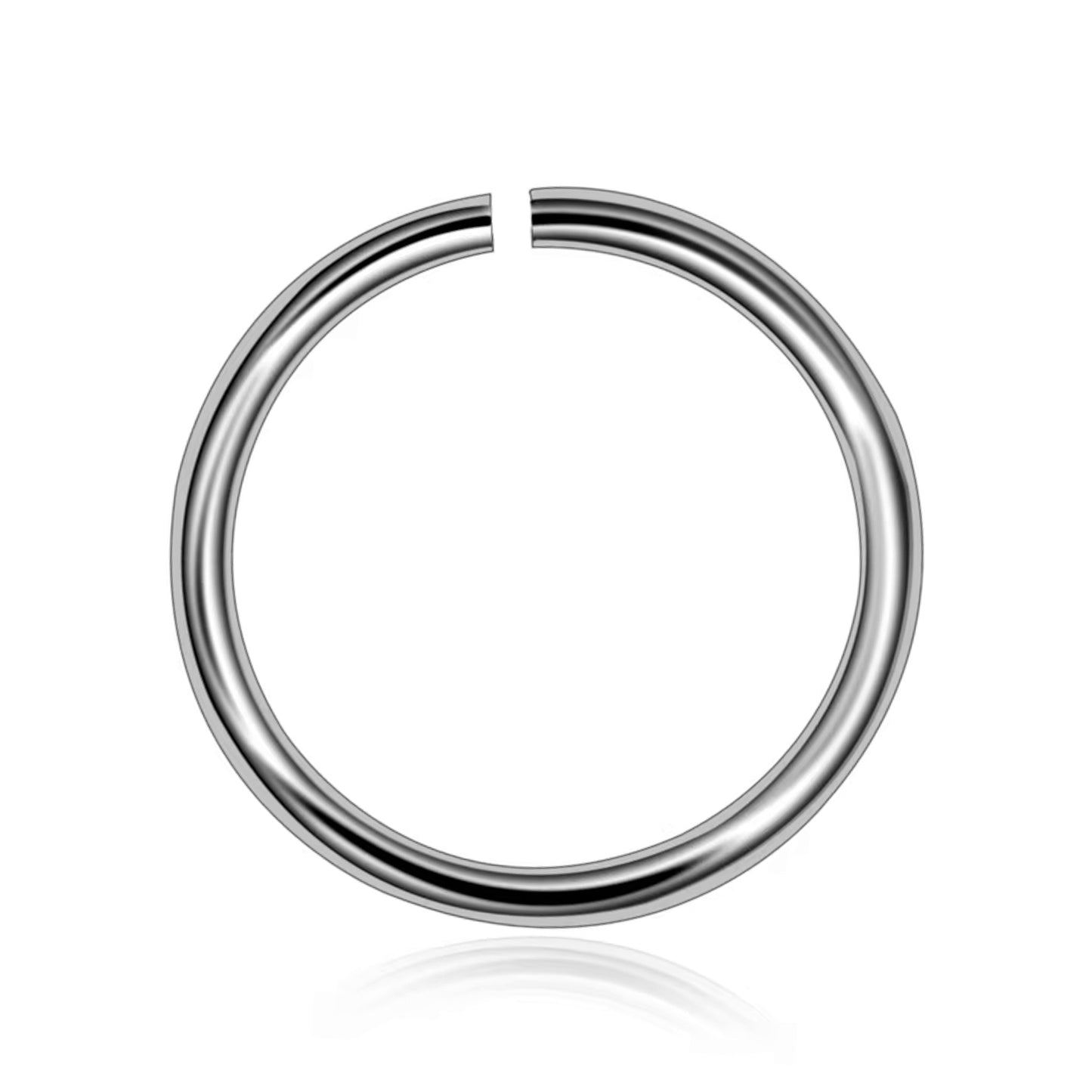 Piercing aro abierto fino Titanio G23 - 7/10/12mm