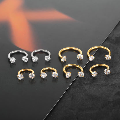 Piercing septum zirconias Titanio G23 - 8/10/12mm