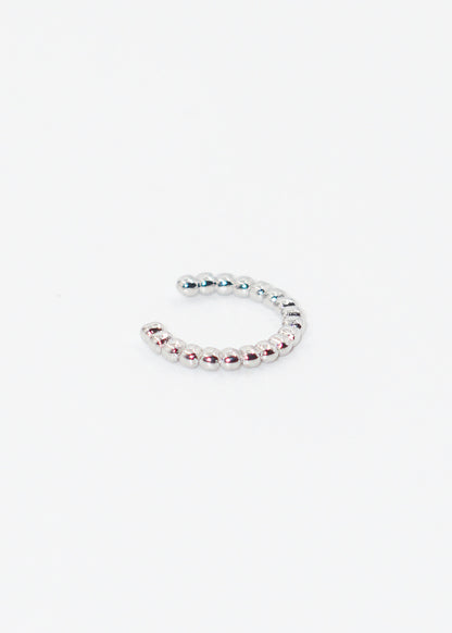 Ear cuff labrado plateado