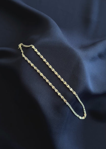 Cadena groumet diamantada plata 925 45cm