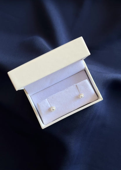 Caravanas lady di zirconias blancas plata 925