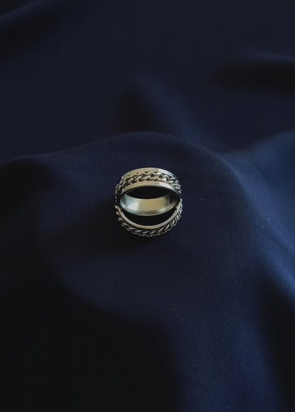 Anillo cadena eslabones acero quirúrgico - Anti estrés