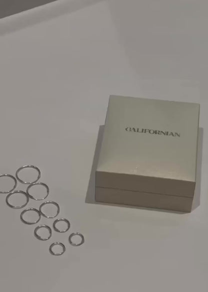 Caravanas aritos básicos plata 925 - Desde 8mm