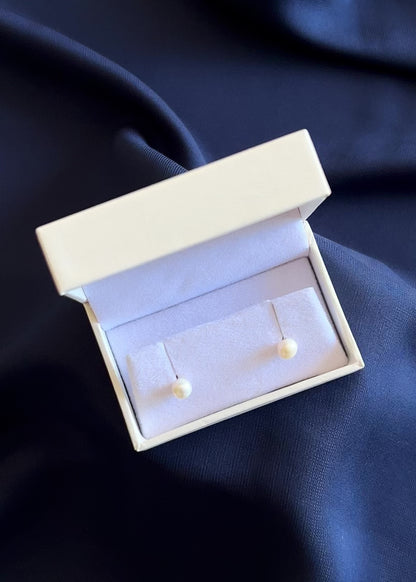 Caravanas perlas de río 7mm plata 925