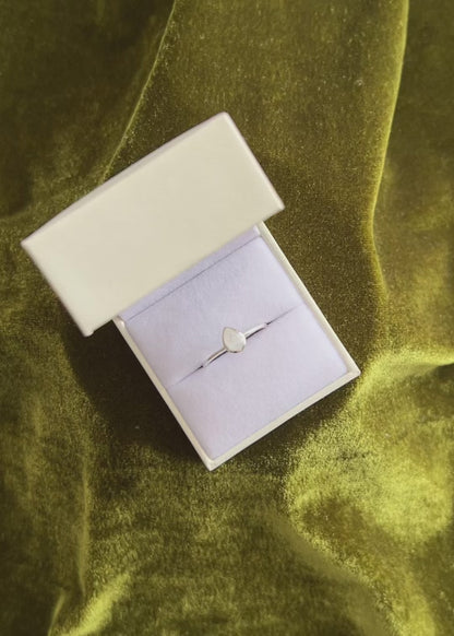 Anillo gota piedra luna plata 925 - Feminidad