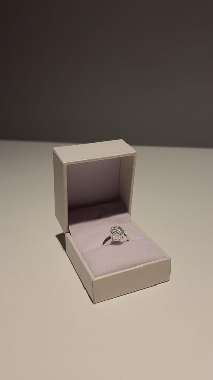 Anillo tachonado con zirconias plata 925