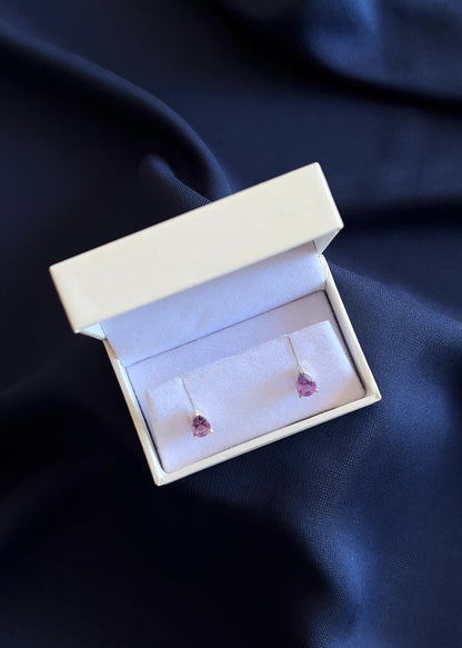 Caravanas gota amatista plata 925