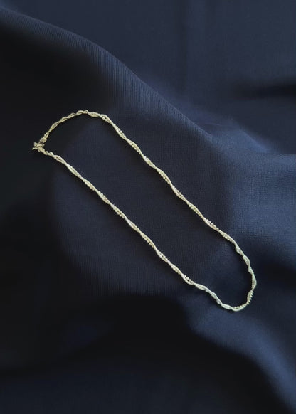 Cadena trenzada con esferas plata 925