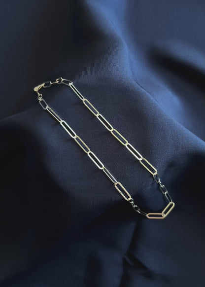 Cadena forcet eslabones alargados 45cm plata 925